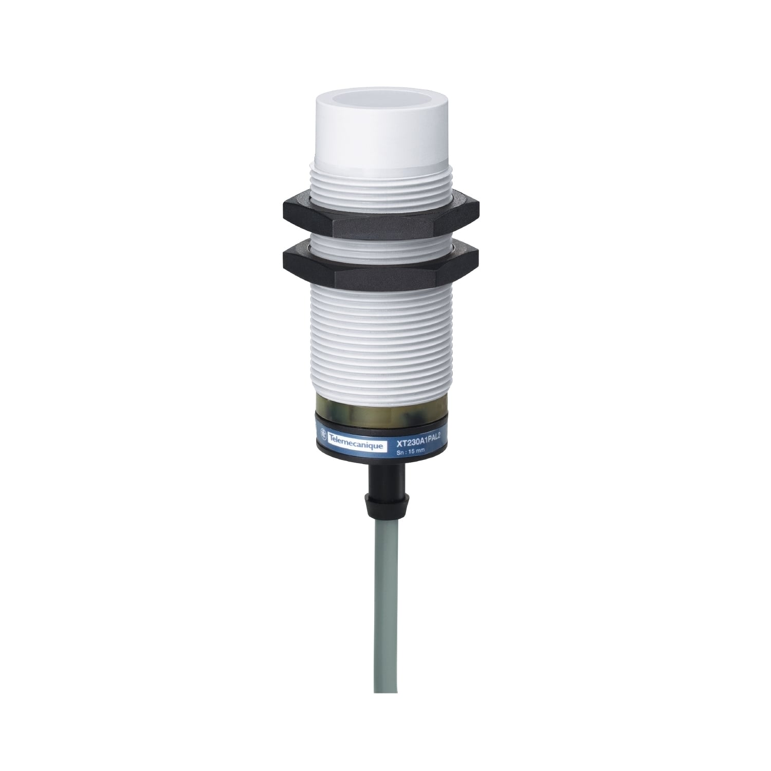 XT230A1PAL2 OsiSense XS Cylindrical Fixed Pre-Cabled Capacitive Proximity Sensor, 1NO Contact, 12 to 24 V DC