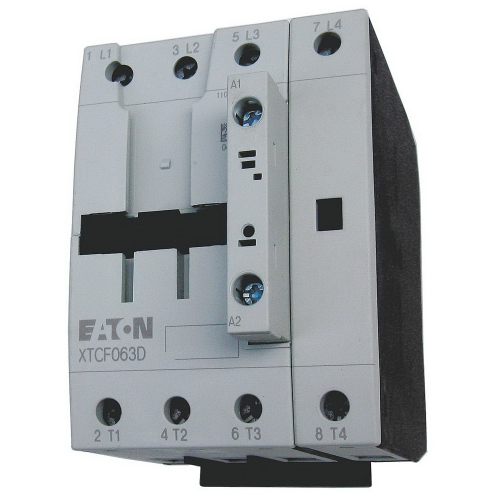 XTCF063D00A D-Frame Full Voltage Non-Reversing IEC Contactor, 110 V AC at 50 Hz, 120 V AC at 60 Hz V Coil, 63 A, 4 Poles