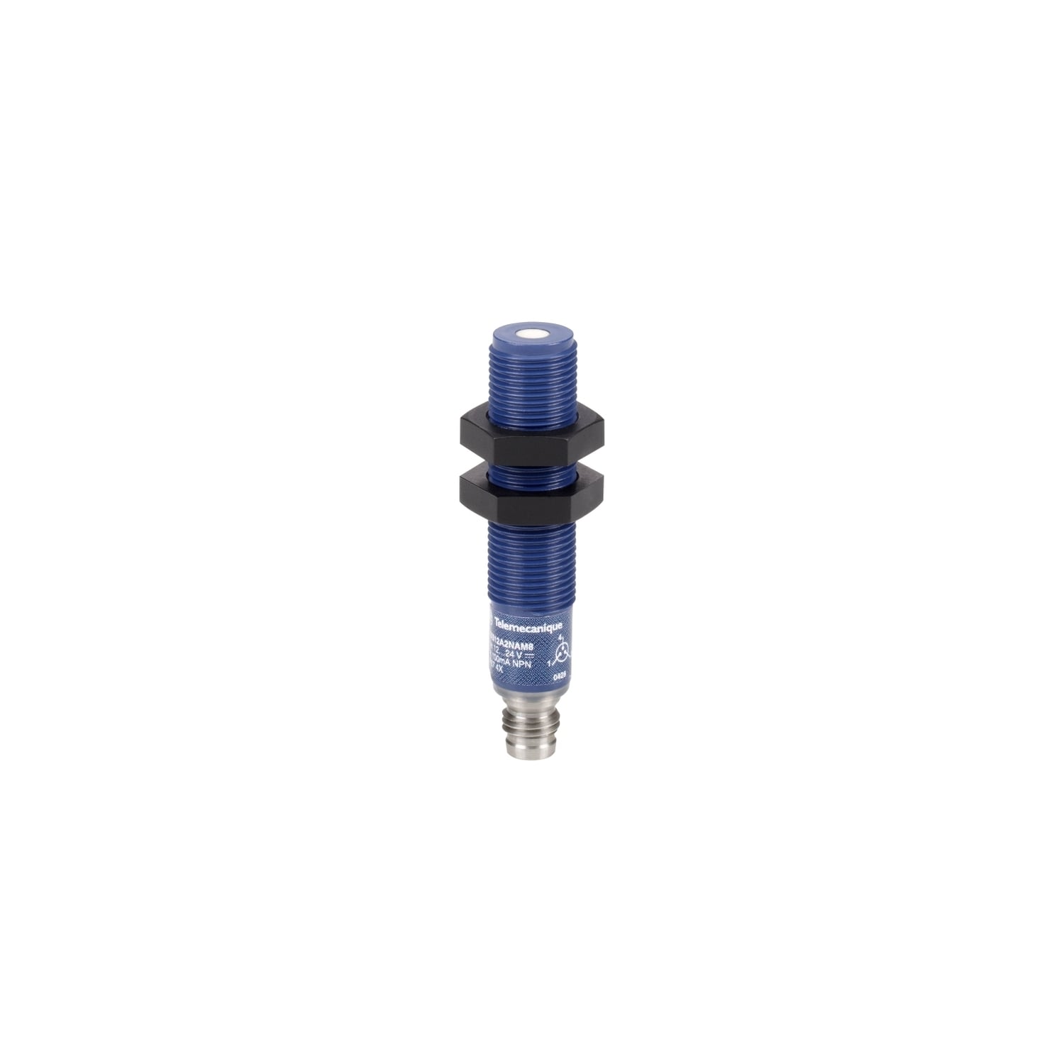 XXT12A8M8 Cylindrical Ultrasonic Sensor Transmitter With Reverse Polarity Protection, Ultrasonic, 10 to 28/12 to 24 V DC