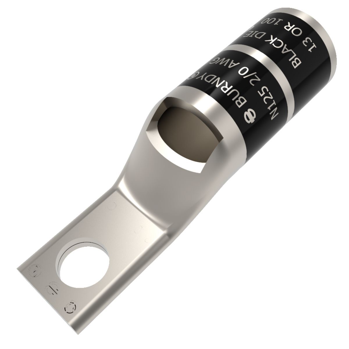 YA26LNT38 YA-L-NT 1-Hole Compression Terminal, 2/0 AWG Flexible/Stranded Copper Conductor, Die Code: 13, 3/8 in Stud, Copper