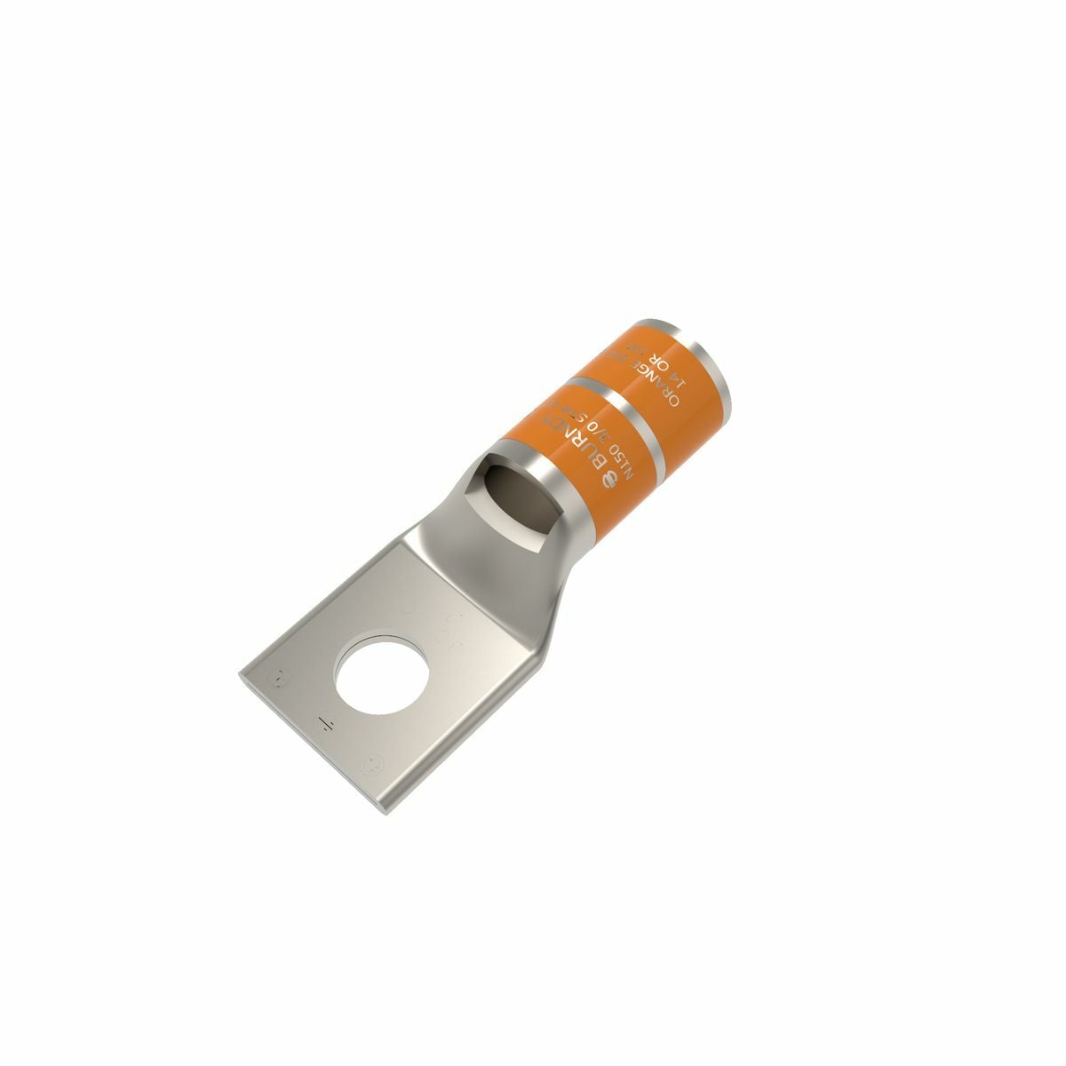YA27L YA-L 1-Hole Compression Lug With Inspection Window, 3/0 AWG Stranded Copper Conductor, Die Code: 14, 1/2 in Stud, Copper