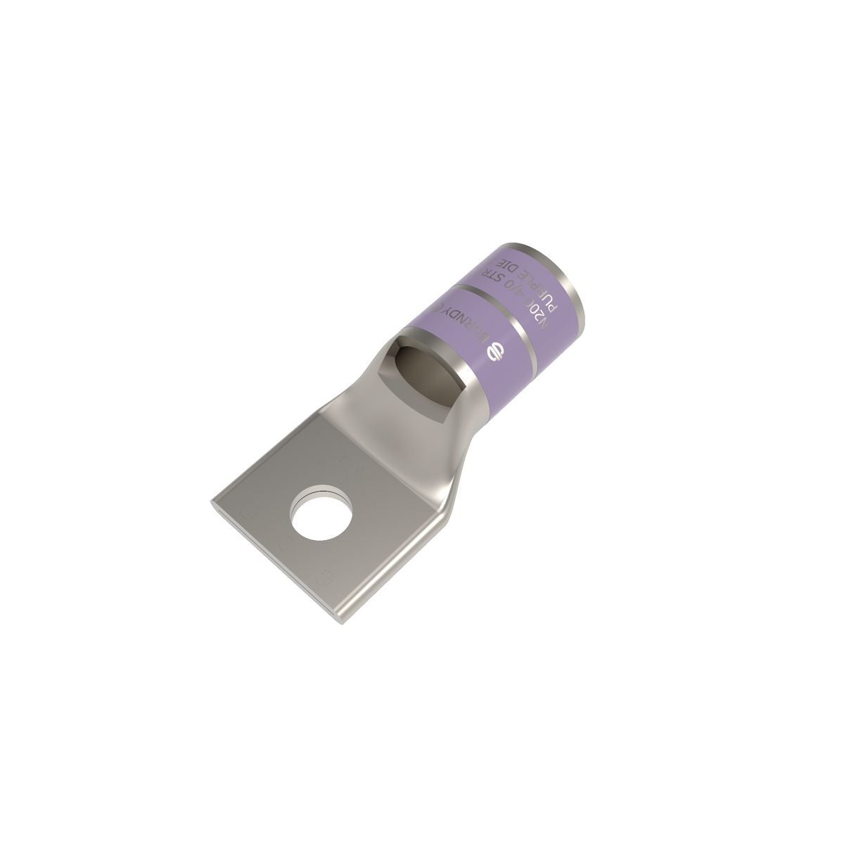 YA28L4 YA-L 1-Hole Compression Connector Lug, 4/0 AWG Stranded Copper Conductor, Die Code: 15, 3/8 in Stud, Electro-Tin Plated Copper