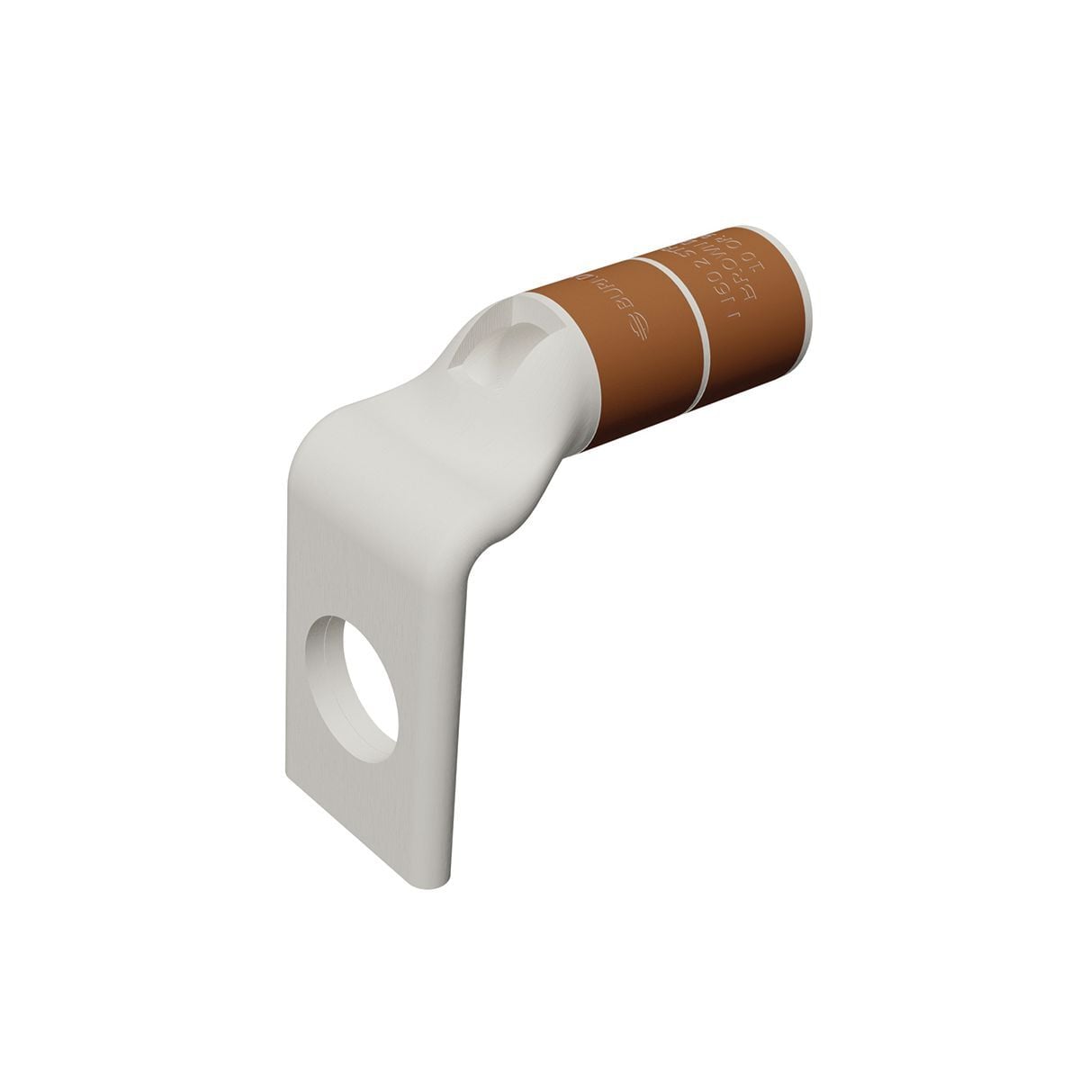 YA2CL290 YA-L-2NT 1-Hole Compression Terminal With Inspection Window, 2 AWG Stranded Copper Conductor, Die Code: 10, 1/4 in Stud, Copper