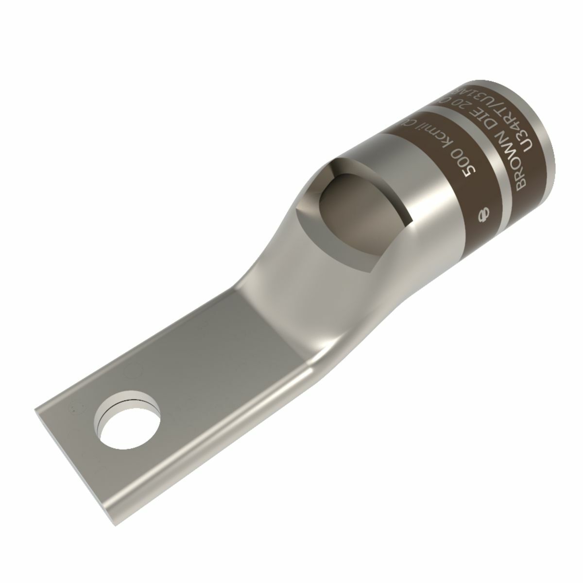 YA34LNT12 YA-L-NT 1-Hole Compression Lug With Inspection Window, 500 kcmil Stranded Copper Conductor, Die Code: 20, 1/2 in Stud, Copper