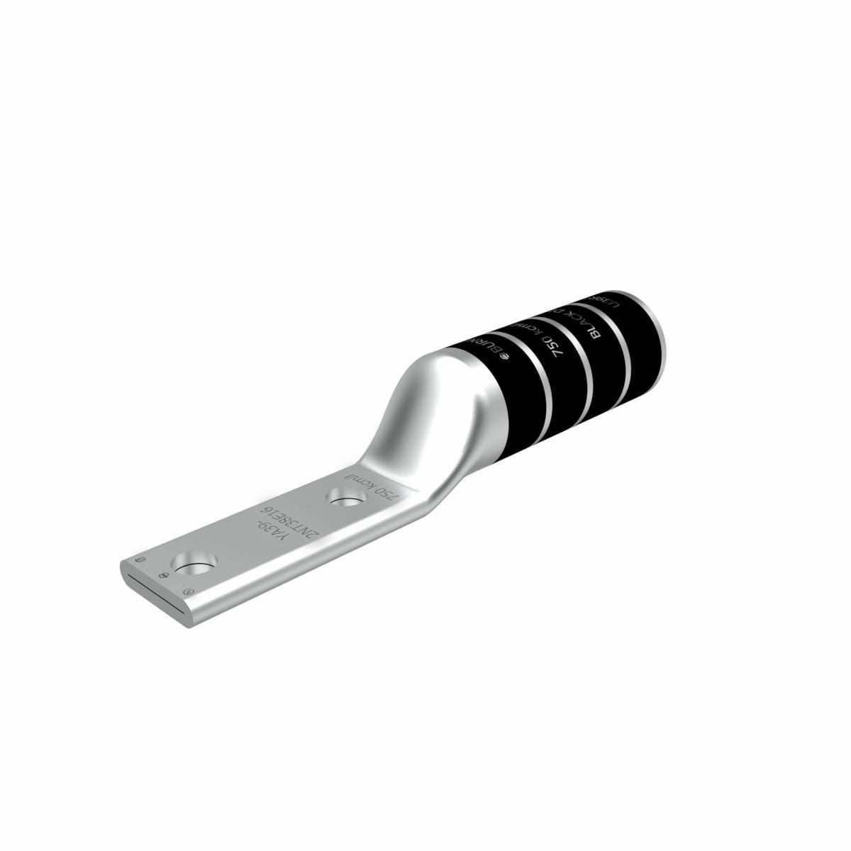 YA392NNT YA-N-NT 2-Hole Compression Terminal, 750 kcmil Stranded Copper Conductor, Die Code: 24, 1/2 in Stud, Copper