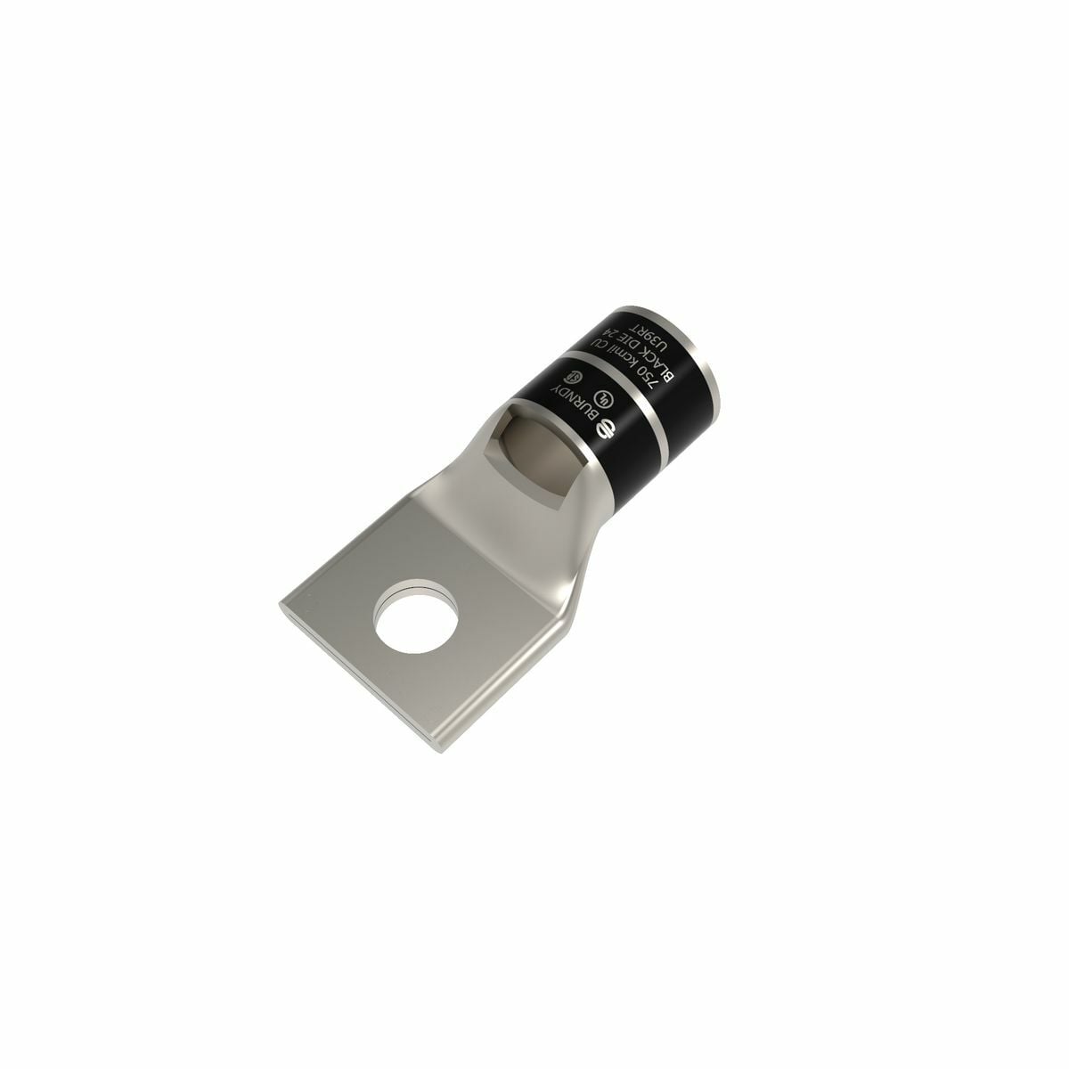 YA39L6 YA-L 1-Hole Non-Insulated Compression Lug With Inspection Window, 750 kcmil Stranded Copper Conductor, Die Code: 24, 1/2 in Stud, Copper