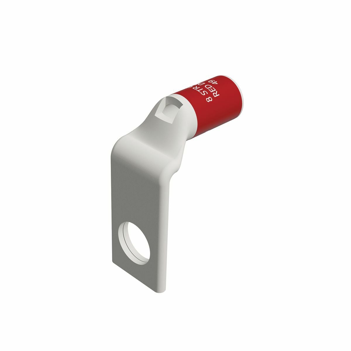 YA8CL90 YA-L 1-Hole Compression Terminal With Inspection Window, 8 to 6 AWG Flexible/Solid/Stranded Copper Conductor, Die Code: 49, #8 to 10 Stud, Copper