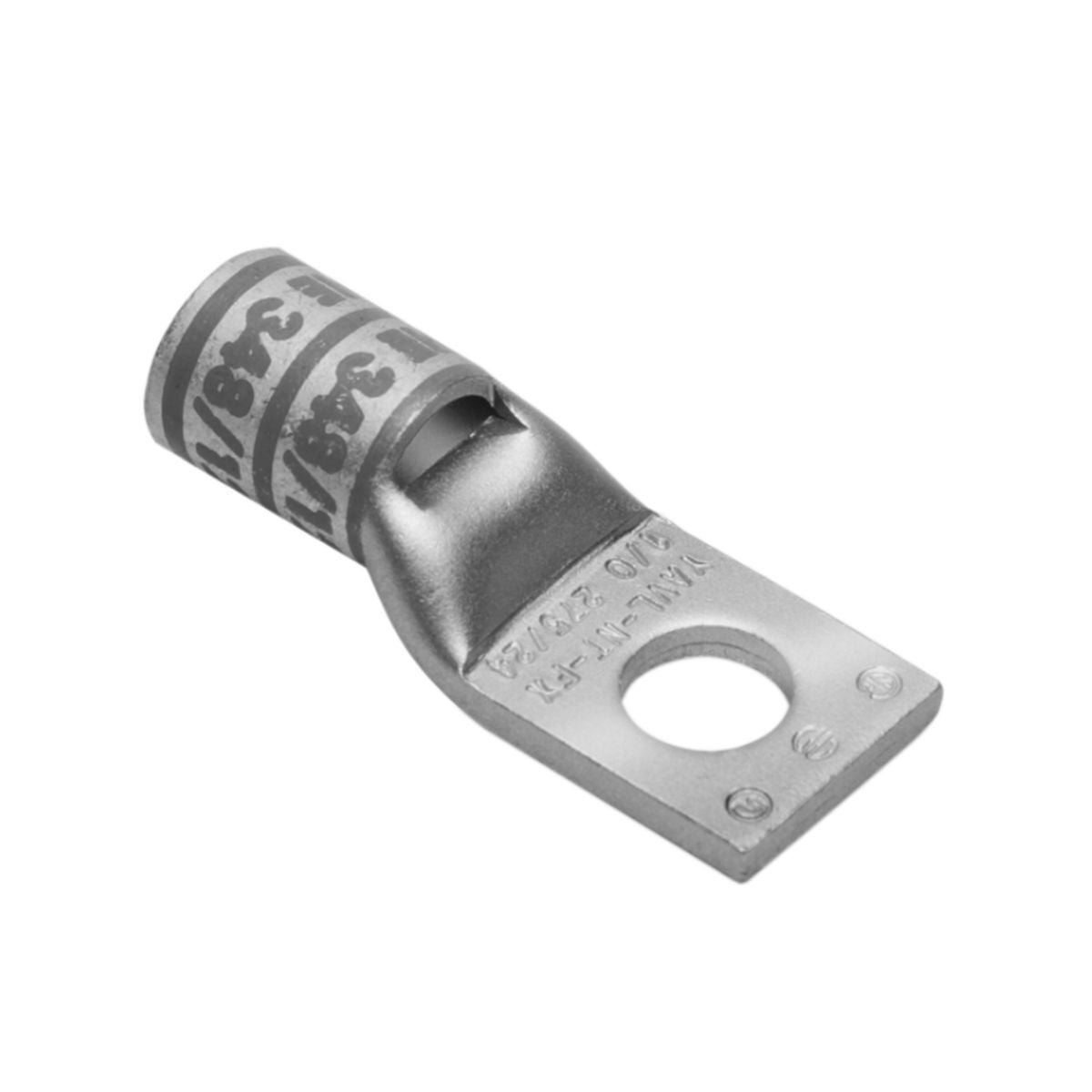 YAV25LNT38FX YAV-L-NTFX 1-Hole Compression Lug, 1/0 AWG Flexible Copper Conductor, Die Code: 12/348, 5/16 in Stud, Copper