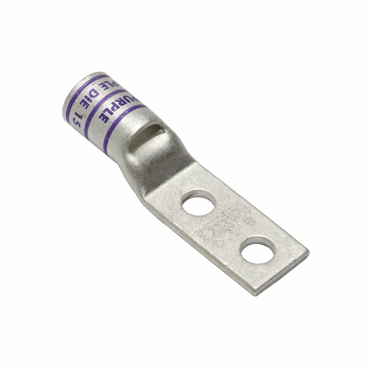 YAV26L2NT38FX YAV-L-NTFX 2-Hole Compression Terminal, 2/0 AWG Flexible/Stranded Copper Conductor, Die Code: 13, 3/8 in Stud, Copper