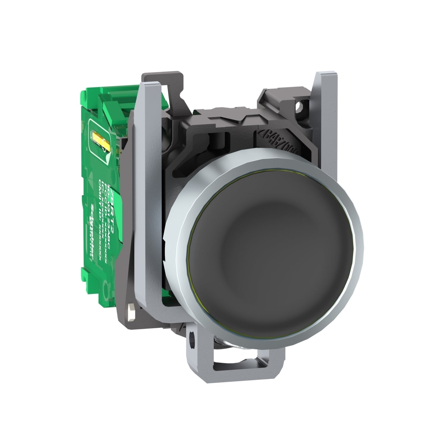 ZB4RTA2 Harmony Wireless/Batteryless Pushbutton, 30 mm W x 43 mm D x 41.5 mm H, Black