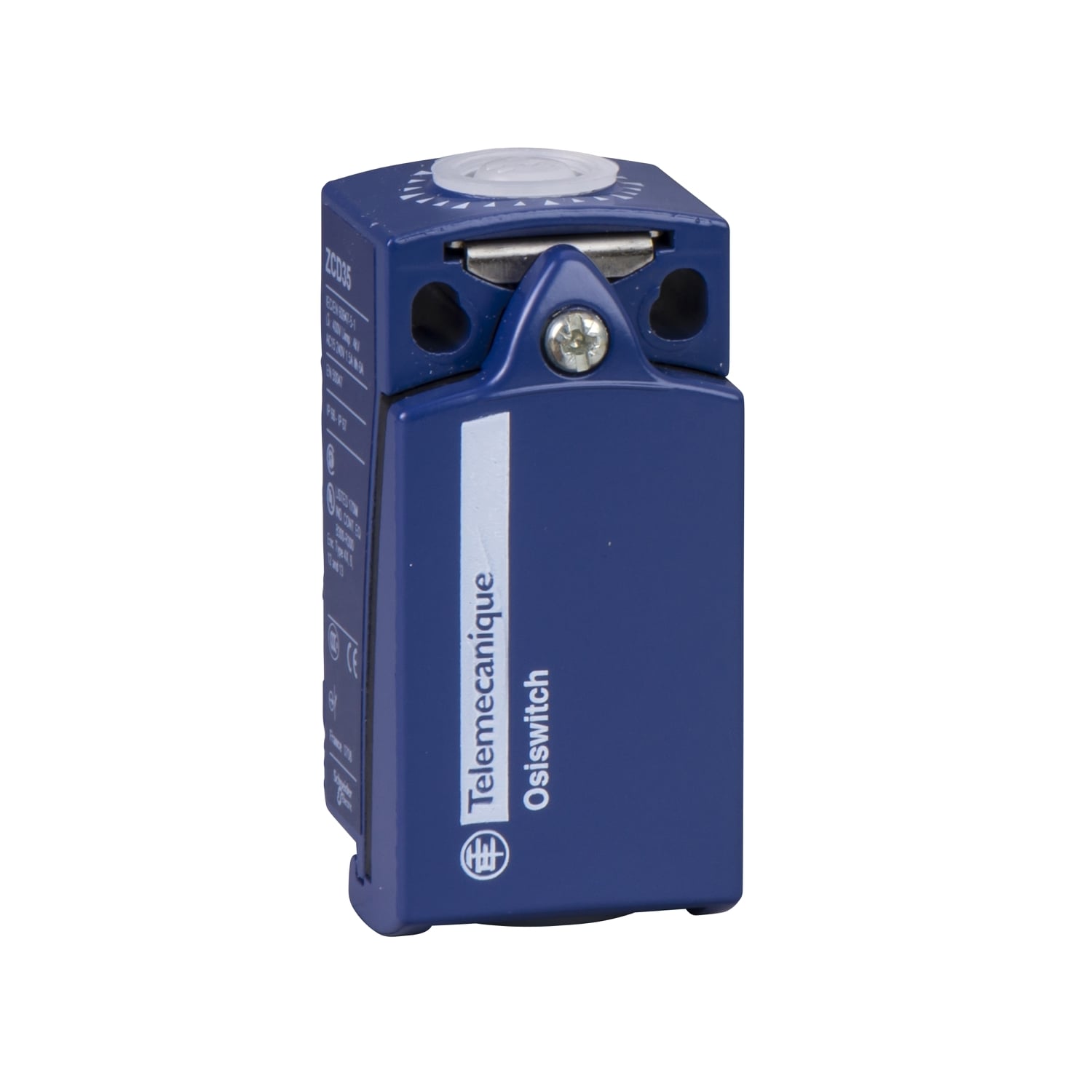 ZCD35 OsiSense XC Fixed Limit Switch Body, 2NO-1NC Contact, For Use With XCKD, ZCD and ZCD Series Standard Format Compact Limit Switch, 3 A at 240 V AC/0.27 A at 250 V AC Contact
