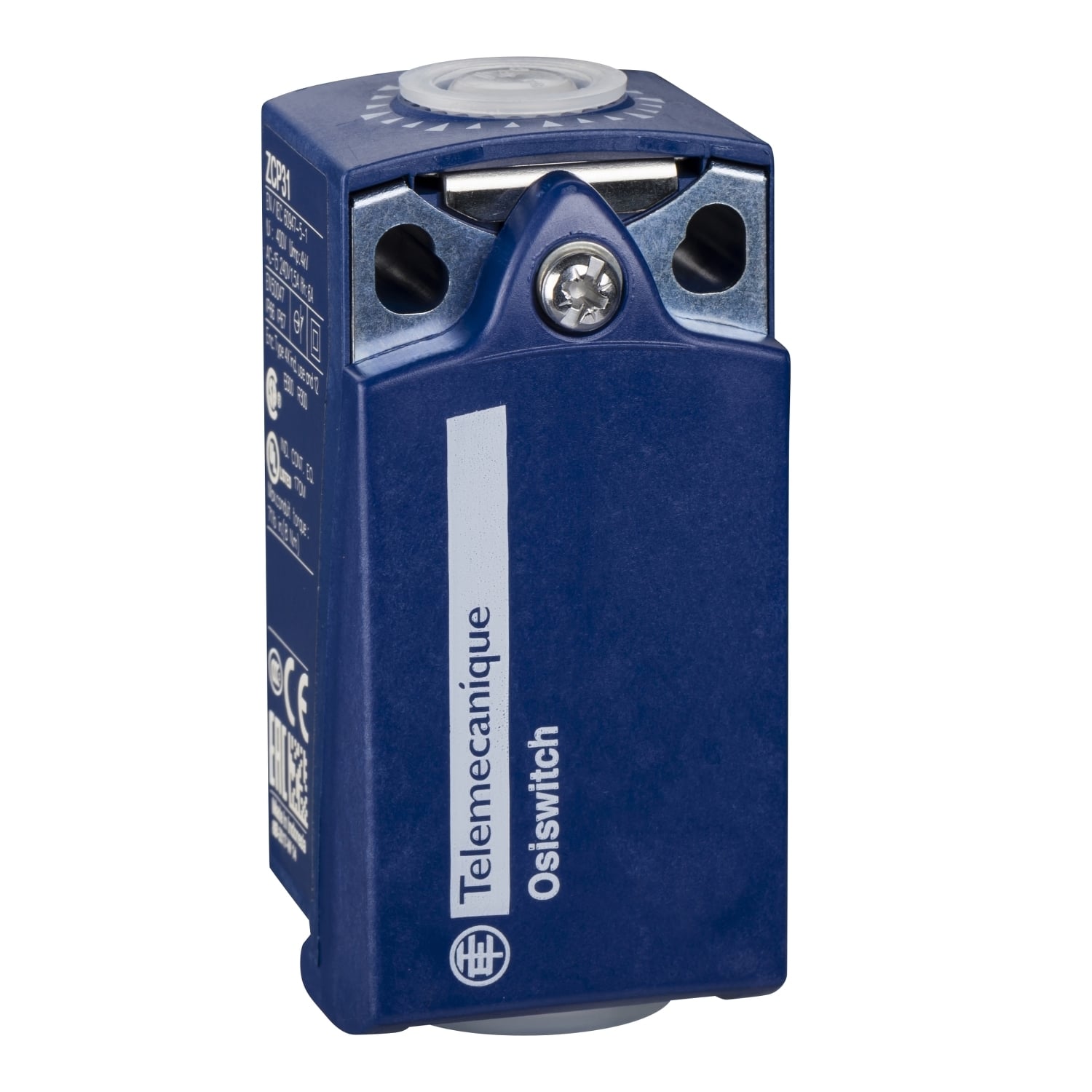 ZCP31 OsiSense XC Fixed Limit Switch Body, 2NO-1NC Contact, For Use With XCKP, ZCP and ZCP Series Standard Format Compact Limit Switch, 3 A at 240 V AC/0.27 A at 250 V AC Contact
