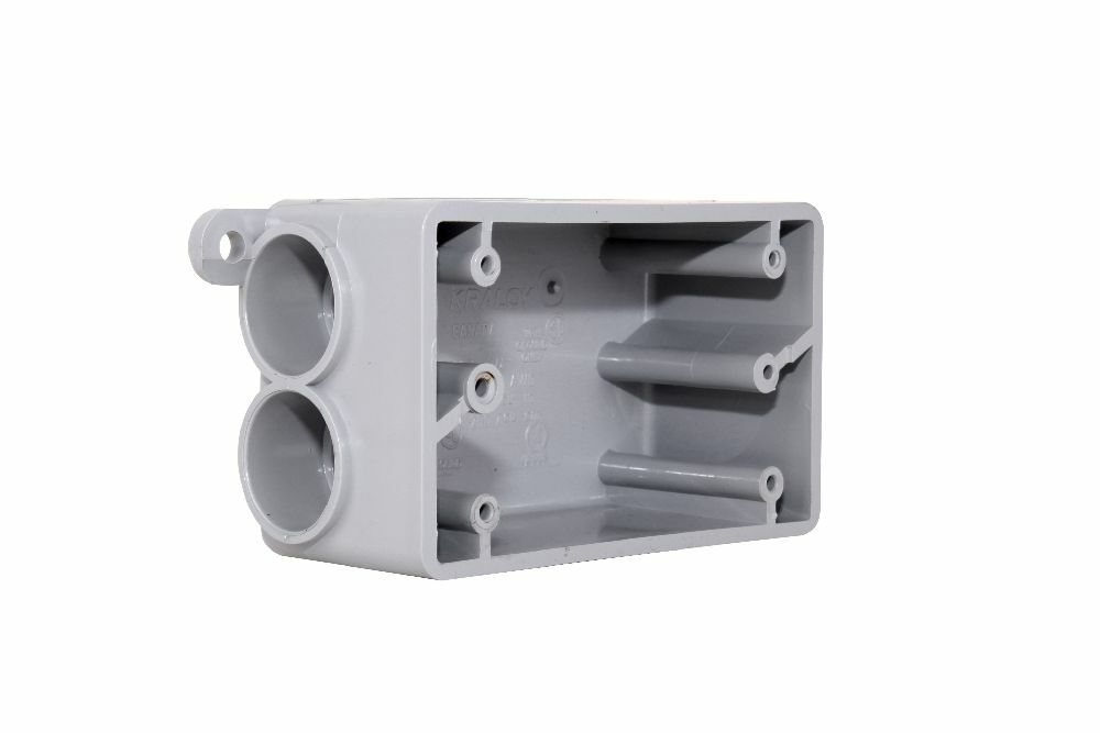 078233 F Series Gang Box, PVC, 17 cu-in Capacity, 1 Gangs