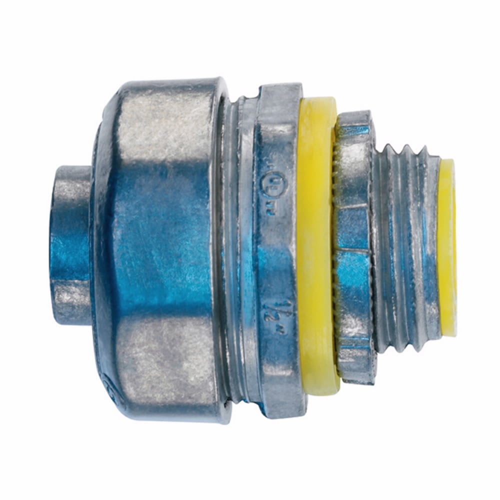 LTB75DC Insulated Liquid Tight Straight Conduit Connector, 3/4 in Trade, Die Cast Zinc
