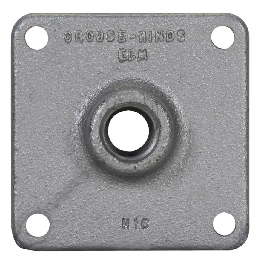 RSMP1 1-Hub Hub Plate, 1/2 in, Feraloy Iron Alloy, Aluminum Acrylic Painted/Electro-Galvanized