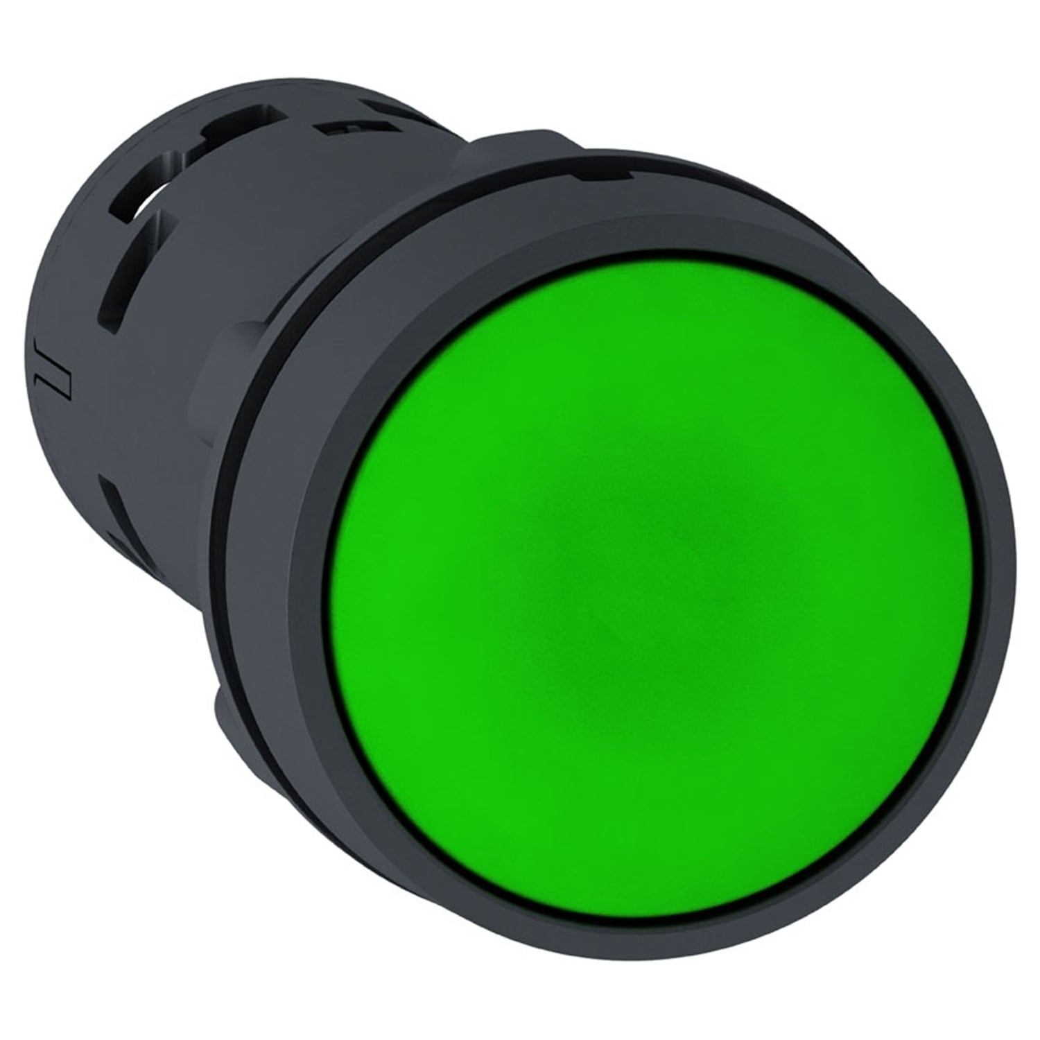 XB7NA35 Harmony Monolithic Unmarked Non-Illuminated Pushbutton, 22 mm, 1NO-1NC Contact, Slow Break Contact, Green