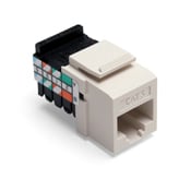 41108-RT5 QuickPort 8-Conductor 8-Position 110-Style UTP Connector, Cat 5 Module, Flush Mount, 1 Port, Plastic, Light Almond