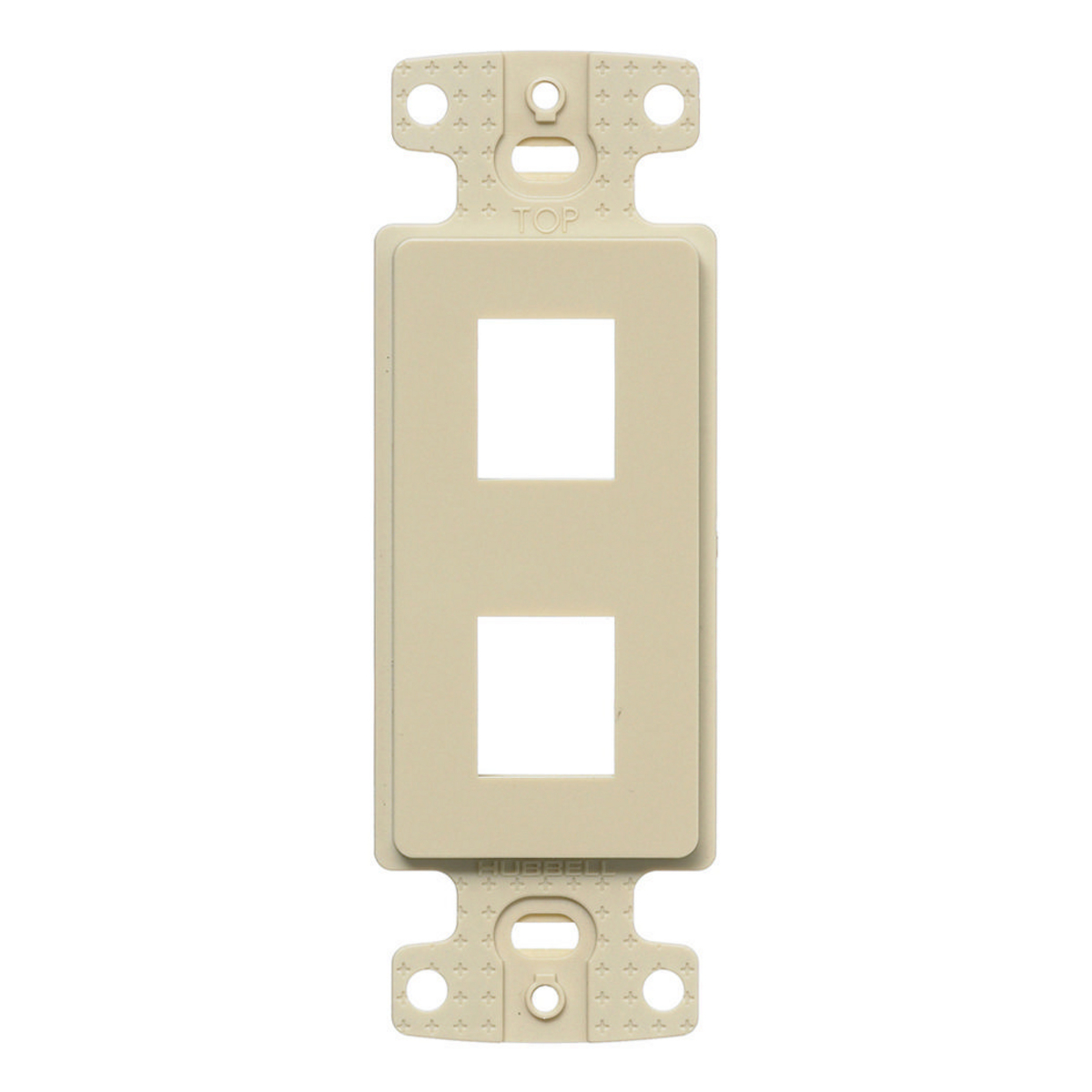NS612I Standard Decorator Keystone Frame, 1 Gangs, 2 Ports, High-Impact Thermoplastic, Ivory