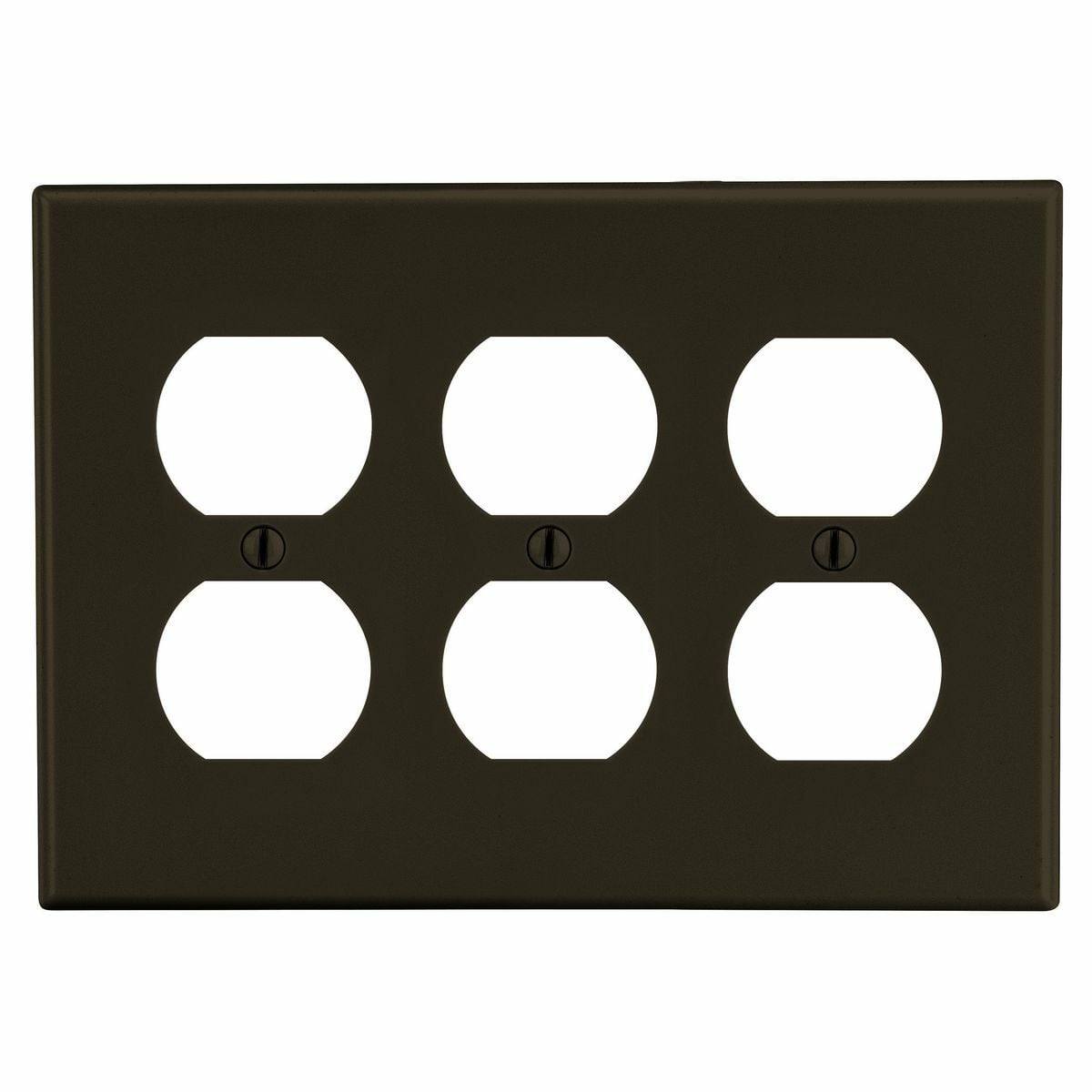 P83 Non-Metallic Standard Wall Plate, 3 Gangs, 6.5 in W x 4.63 in H, Polycarbonate Thermoplastic, Brown
