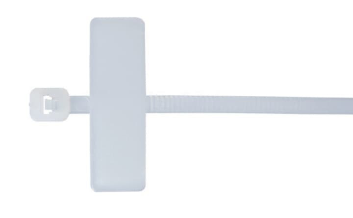 L-4-18ID-9-M Catamount Miniature Cable Tie With Identification Tag, 4 in L x 0.1 in W x 0.043 in THK, Nylon/Polyamide 6.6