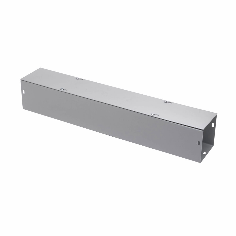 wireway, 8" height, 24" length, 8" width, G NK wireway, Thru holes, No knockouts, Screw cover, NEMA 1, Steel, Plated screws, ANSI 61 gray, 14 gauge