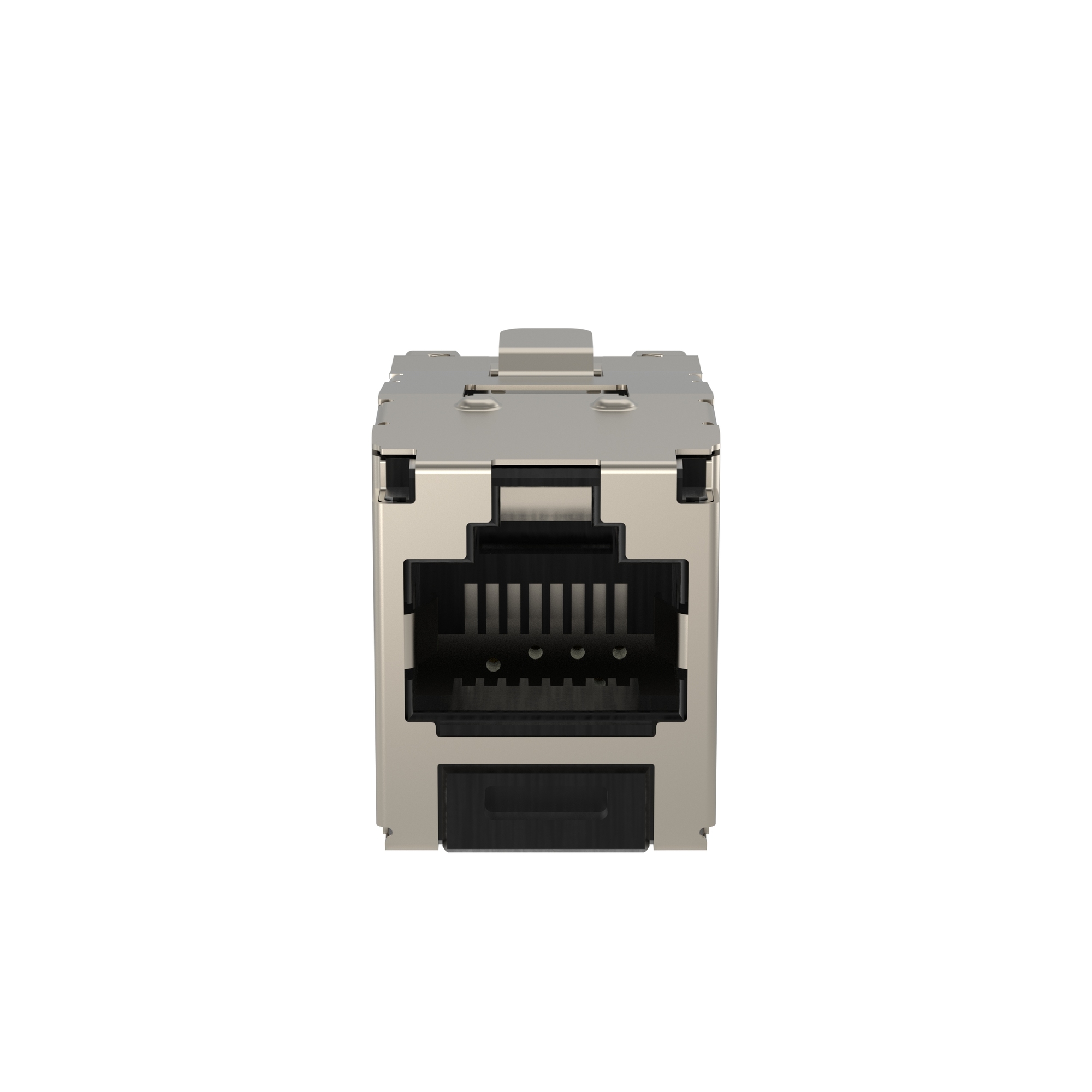 CJS5E88TGY PanNet 8-Position 8-Wire TG Style Class D Non-Keyed Standard Shielded Universal Jack Module, Cat 5e RJ45/Mini-Com Module, Surface Mount, 1 Port, ABS/Tin Plated Over Phosphorous Bronze, Black