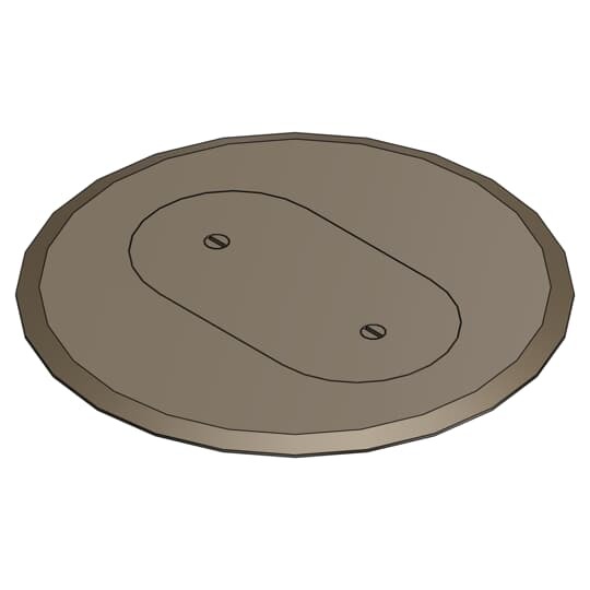P-68-SRC-BRN Steel City MopTite Non-Metallic Carpet Plate and Cover, 6 in Dia, Polycarbonate