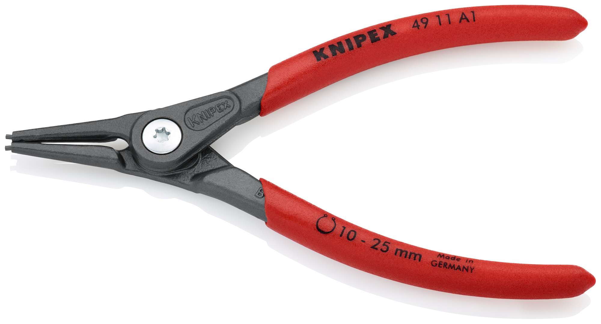 External Precision Snap Ring Pliers, 5 1/2 in., Non-slip plastic, 3/64 in. Tips