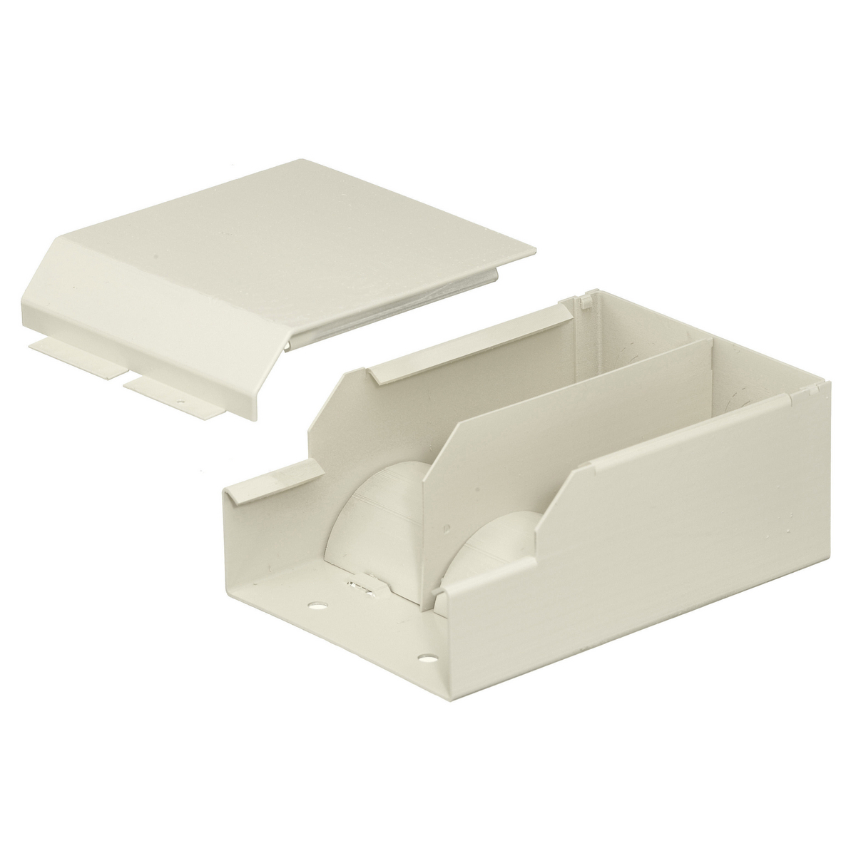 HBL4710DFOIV Divided Standard Entrance Fitting, For Use With HBL4750 Series Metal Raceway, Rolled Steel, Ivory