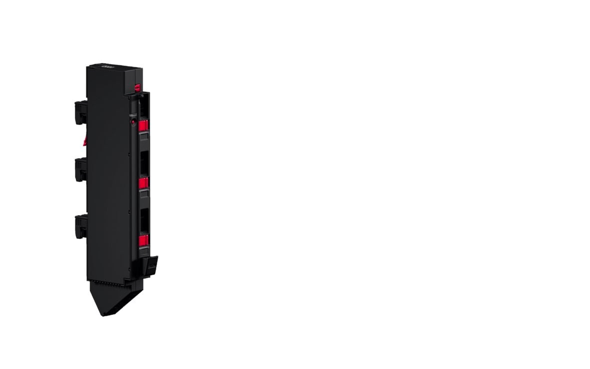 RX Bus-mounting fuse base 32 A, 3-pole, 10x38 mm, with LED and fuse monitoring, W: 27 mm