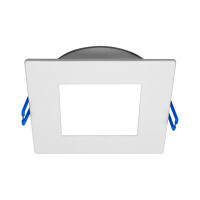 DLE621204KSQWH Edge Lit 6 in Aperture Dimmable Flat Panel Recessed LED Downlight, LED Lamp, 10.8 W Fixture, 120 V AC, Cast Aluminum Housing