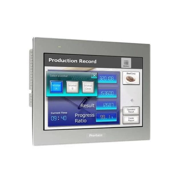 12" W Touch Panel Display, 2COM, 2Ethernet,
USB Host and Device, 24VDC