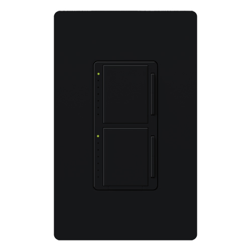 MA-L3L3-BL Maestro Designer Style Dual Dimmer, 120 VAC, 1 Poles, On/Off Operation, Natural White