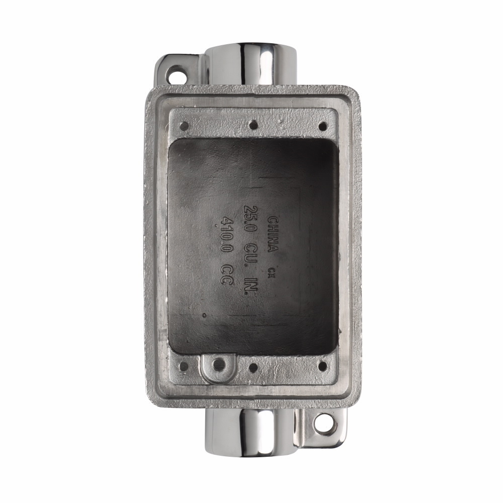 FDC2SS Condulet 2-Entry Deep Raintight Device Box, 3/4 in Trade, 1 Gang, Sand Copper-Free Aluminum, Natural