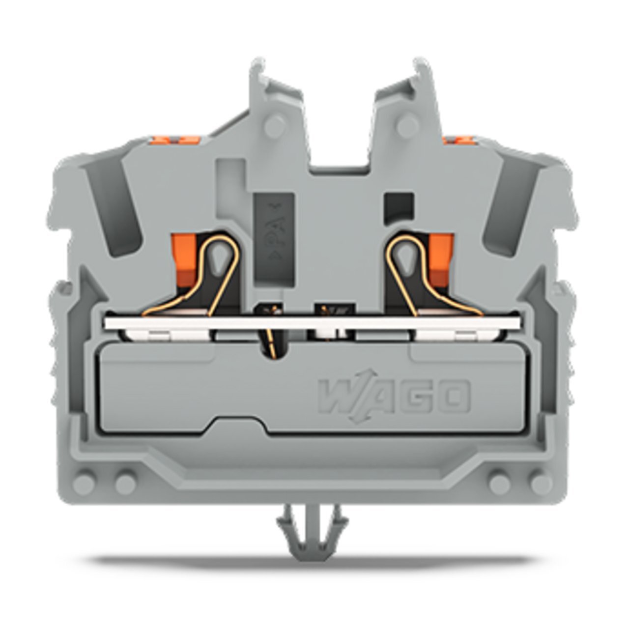 2252-311 2-Conductor Miniature Through Terminal Block, 800 V, 24 A, 22 to 12 AWG Wire, 1 Poles, Snap-Fit Mount