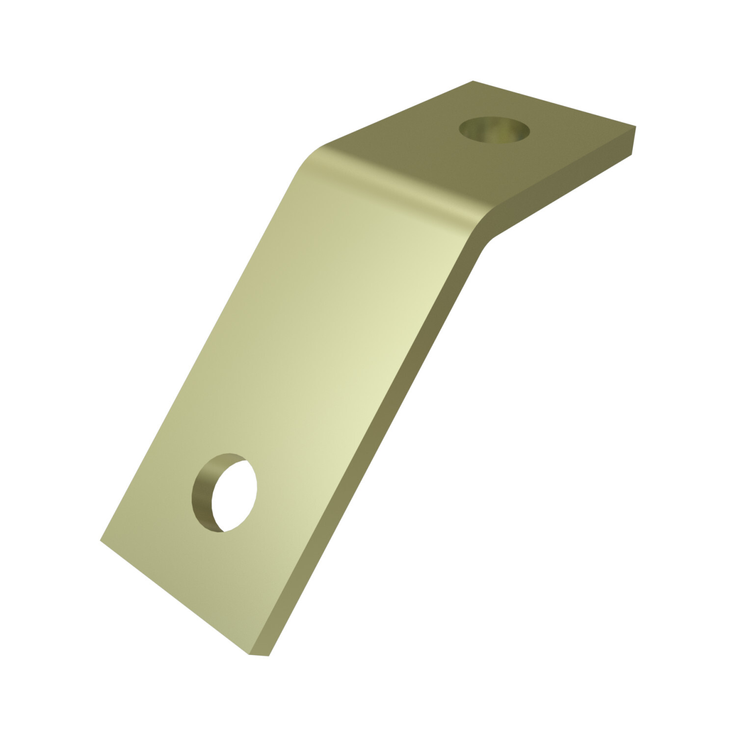 P2097-ZD Outside Channel Angular Fitting, 2 Holes, 1-5/8 in W, 60 deg Bend, HRPO Steel
