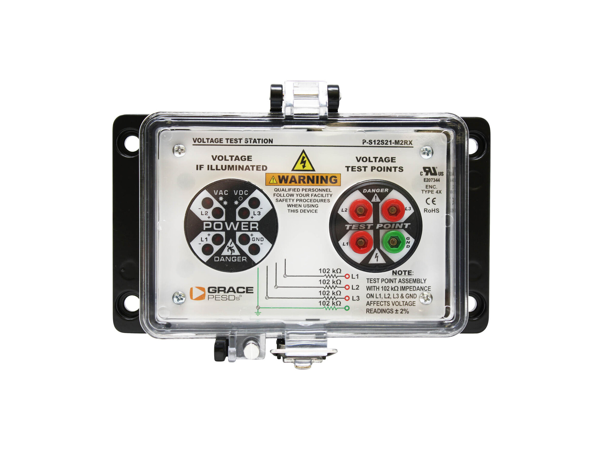 P-S12S21-M2RX Voltage Test Station, 600 V AC Max Working