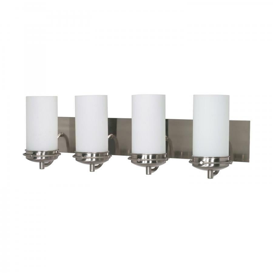 60-497 Nuvo Polaris Contemporary Vanity Light Fixture, (4) T2 Lamp, 120 VAC, Brushed nickel Housing
