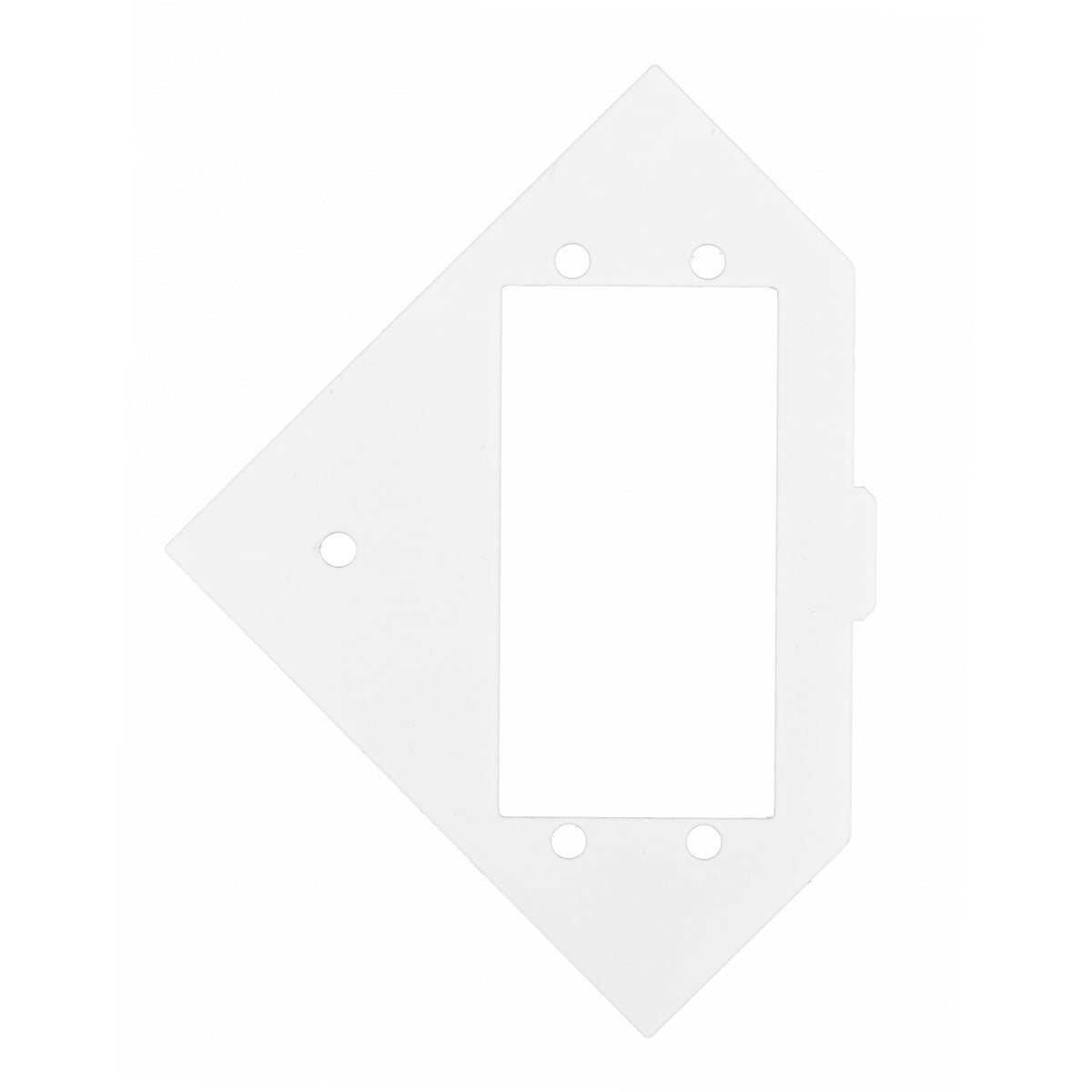 RAFB4SPDECO Standard Sized Sub Plate With (1) Style Line Decorator Opening, 1.32 in L x 2.64 in W, Galvanized Stamped Steel