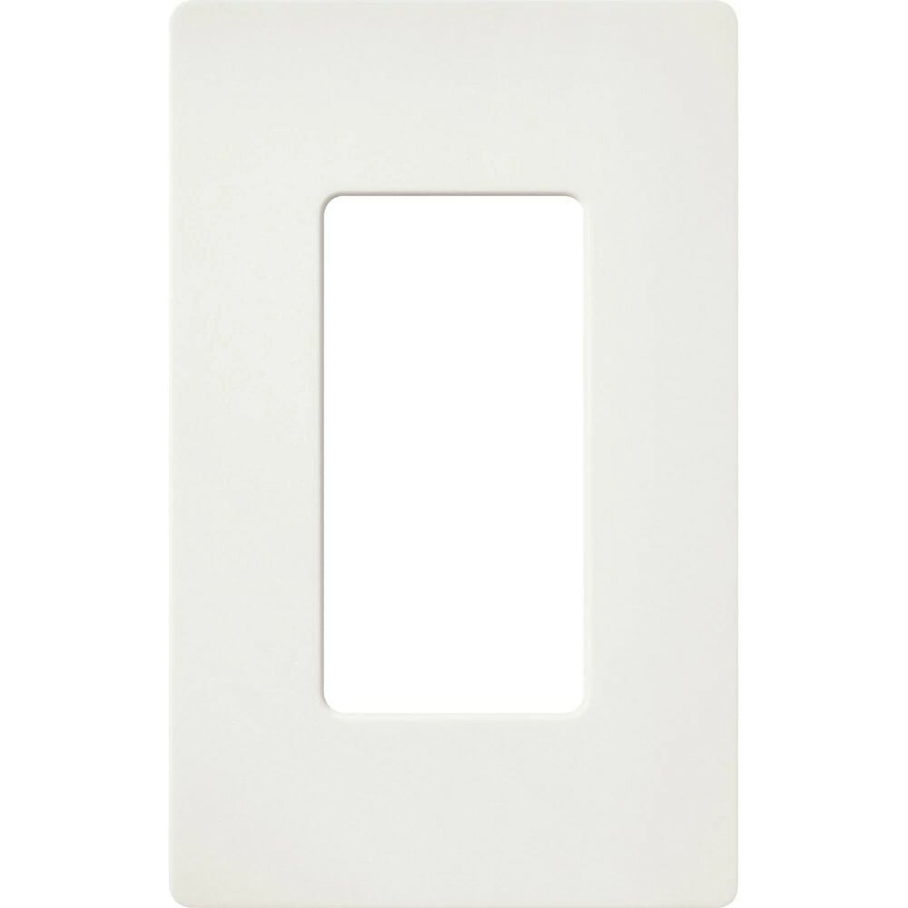 SC-1-RW Claro Wall Plate for Decorator-Style Dimmers, Switches, and Outlets, 1 Gang, Satin, Architectural White