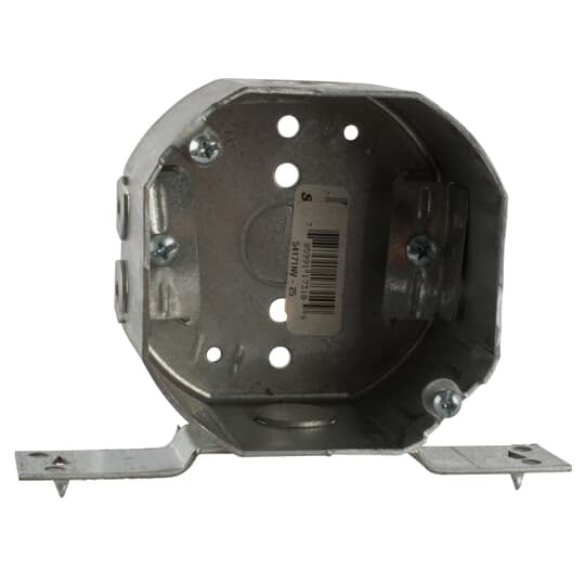 54171NV-25 Steel City Drawn Style Ceiling Box, Steel, 22.5 cu-in Capacity, 1 Outlets, 2 Knockouts, 2-1/8 in D