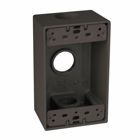 1-Gang 3 Hole 3/4 in. Outlet Box - Bronze