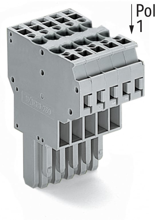 769-128 Operating Tool 2-Conductor Female Connector, 500 V, 32 A, 28 to 12 AWG Wire, 8 Poles