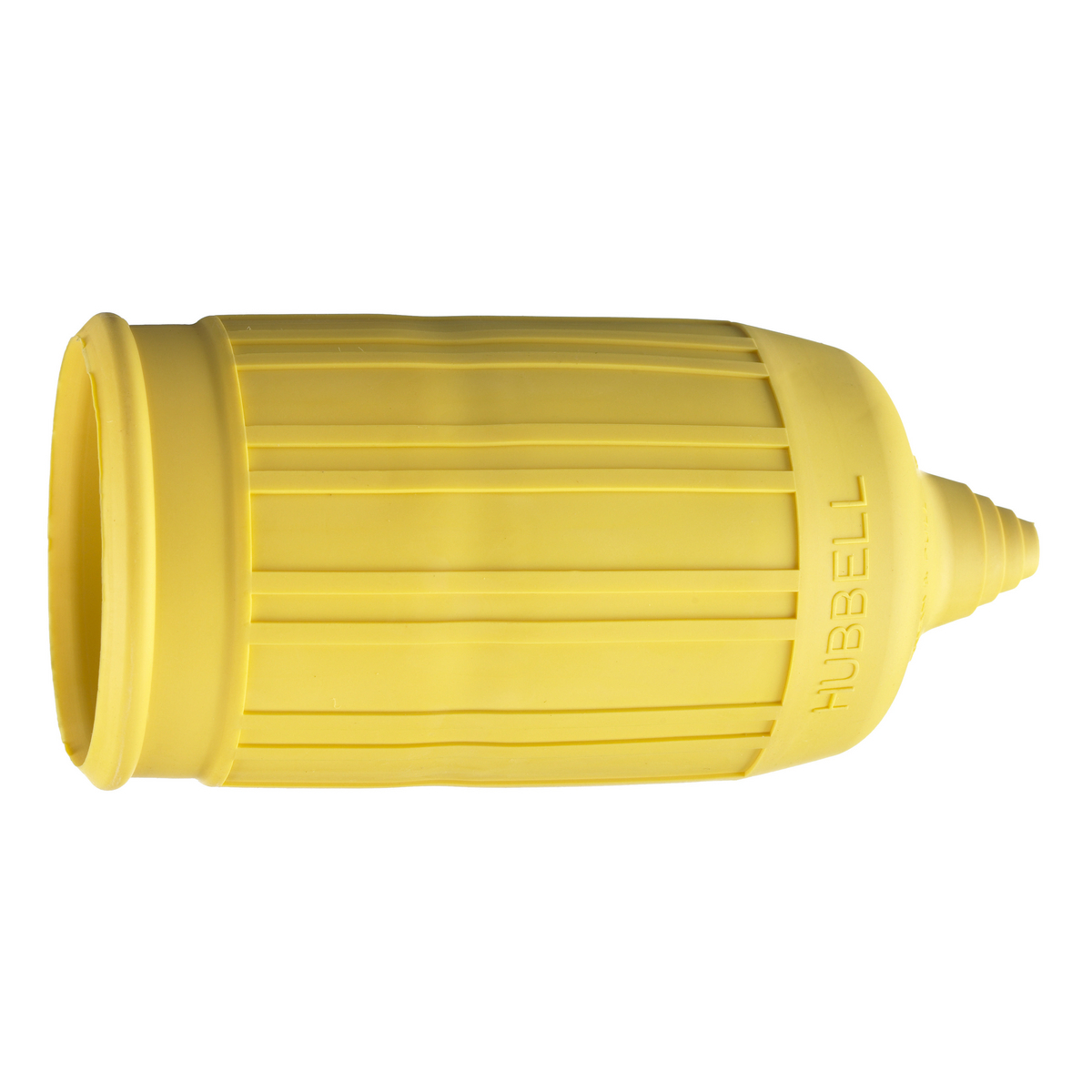 HBL60CM32 Long Standard Weatherproof Molded Device Boot, For Use With 3-Wire 20/30 A Plug and HBL26CM13, HBL23CM13 Connector, Device Mount, -40 to 75 deg C, IP55, Elastomer, Yellow