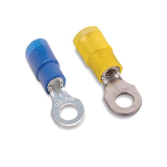 RC334 Sta-Kon RC Series Expanded Insulated Ring Terminal, 12 to 10 AWG Conductor, 1.1 in L, Copper, Yellow