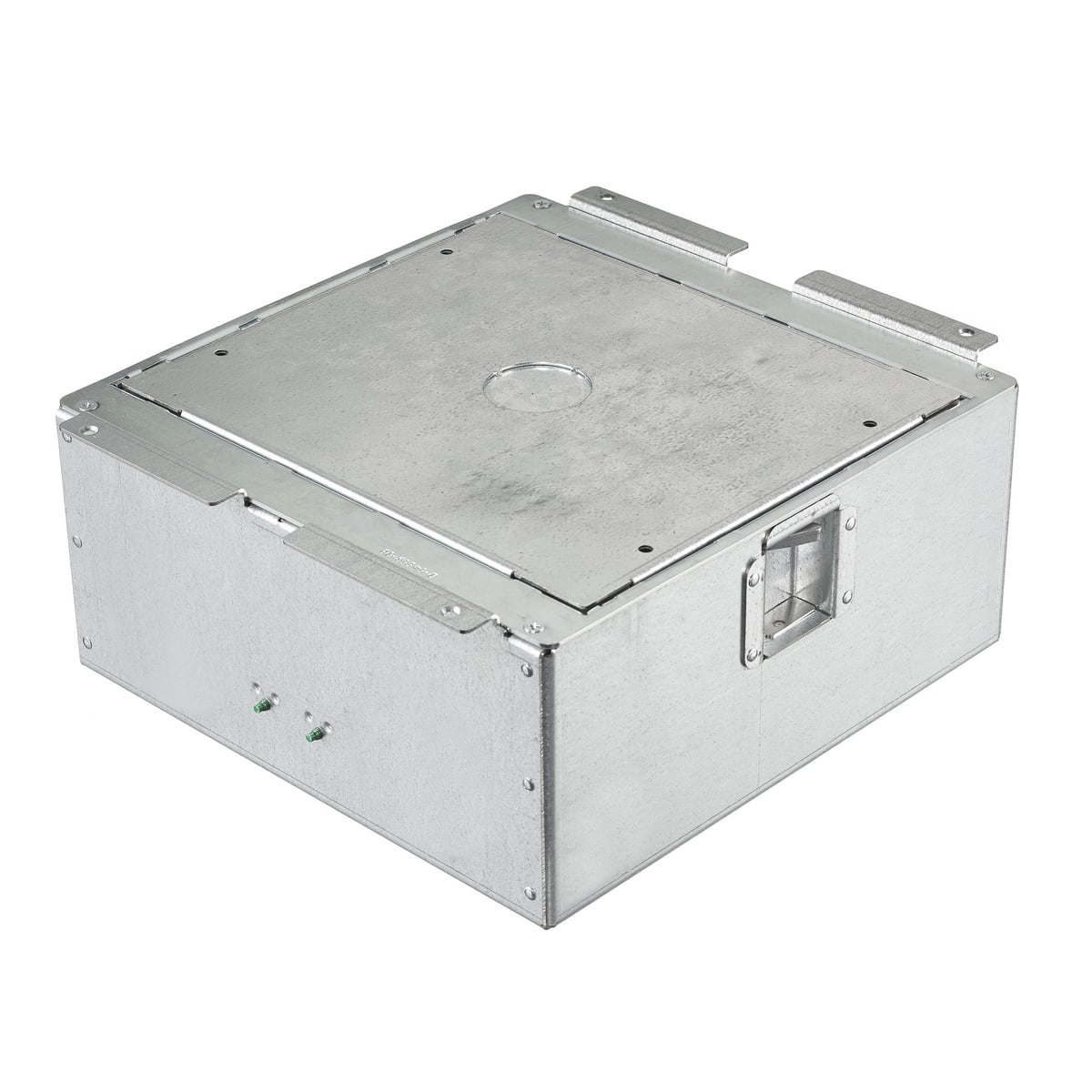 AFB4G50CHI Floor Box, Stamped Steel, 50 cu-in Capacity, 4 Gangs, 10.96 in L x 10.96 in W x 5.17 in H