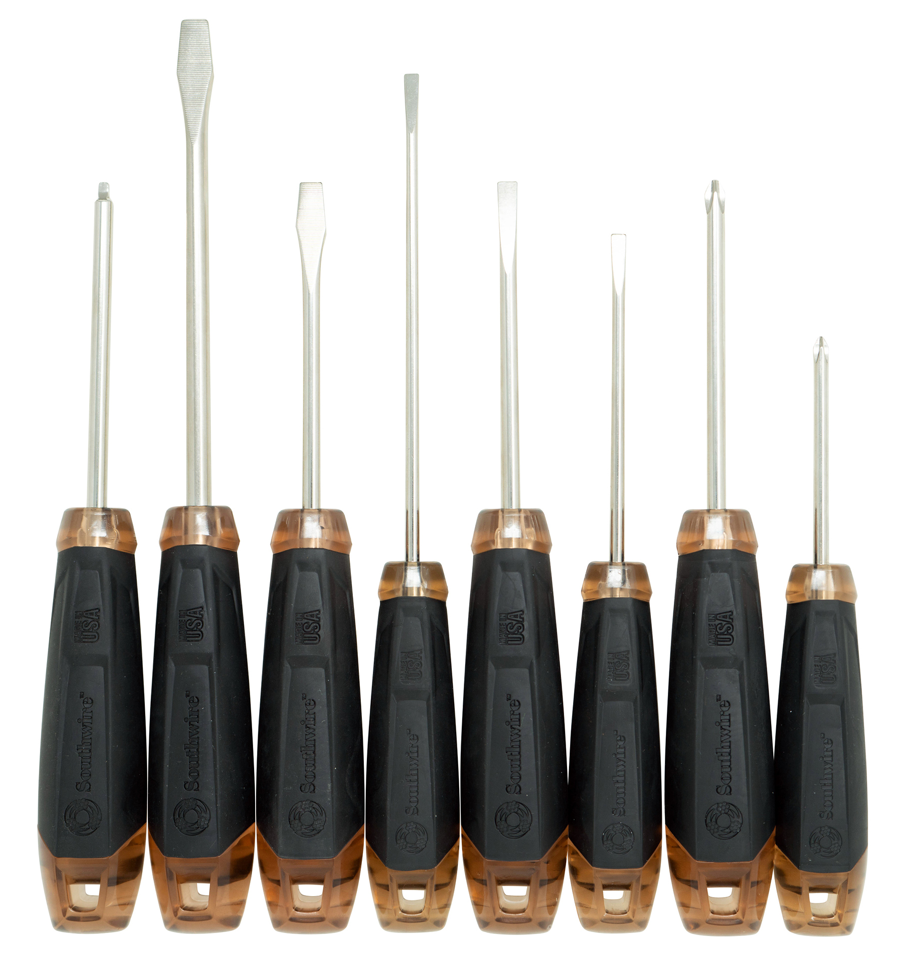 65139940 Screwdriver Set, 8 Pieces, Black Phosphate