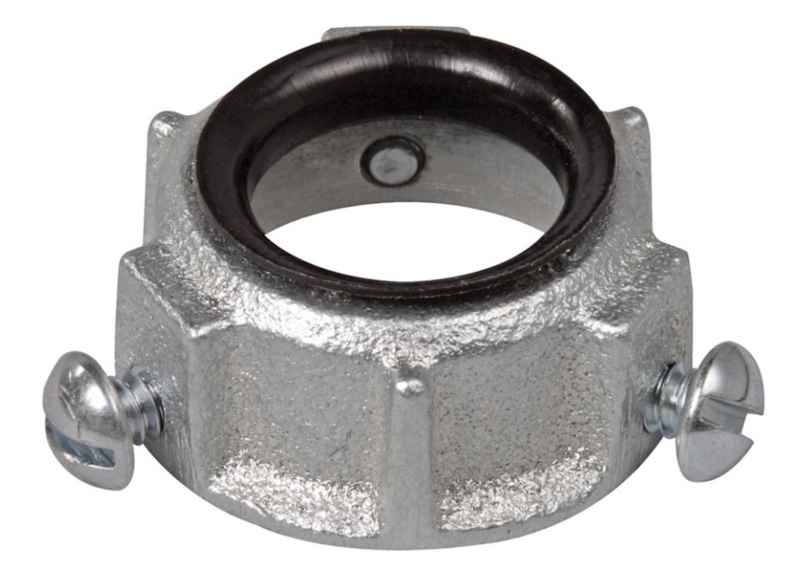 S1032 Setscrew Threadless Throat Conduit Bushing, 3/4 in Trade, Malleable Iron