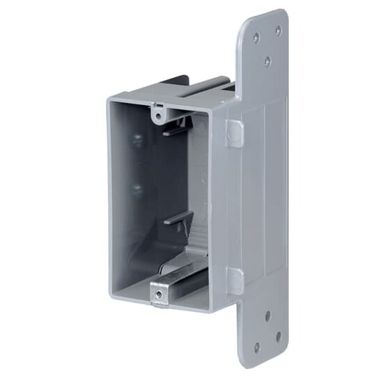 WSW NuTek Non-Metallic Device Box, 18 cu-in Capacity, 1 Gangs, 4 Knockouts, 3-3/4 in L x 2-1/4 in W x 2-1/4 in D