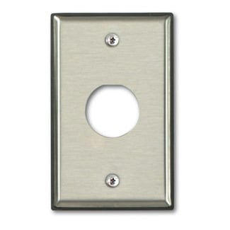 D6710-1S1 DuraPort Wall Plate, 1 Gangs, 4.62 in W x 2.87 in H x 0.287 in D, Stainless Steel